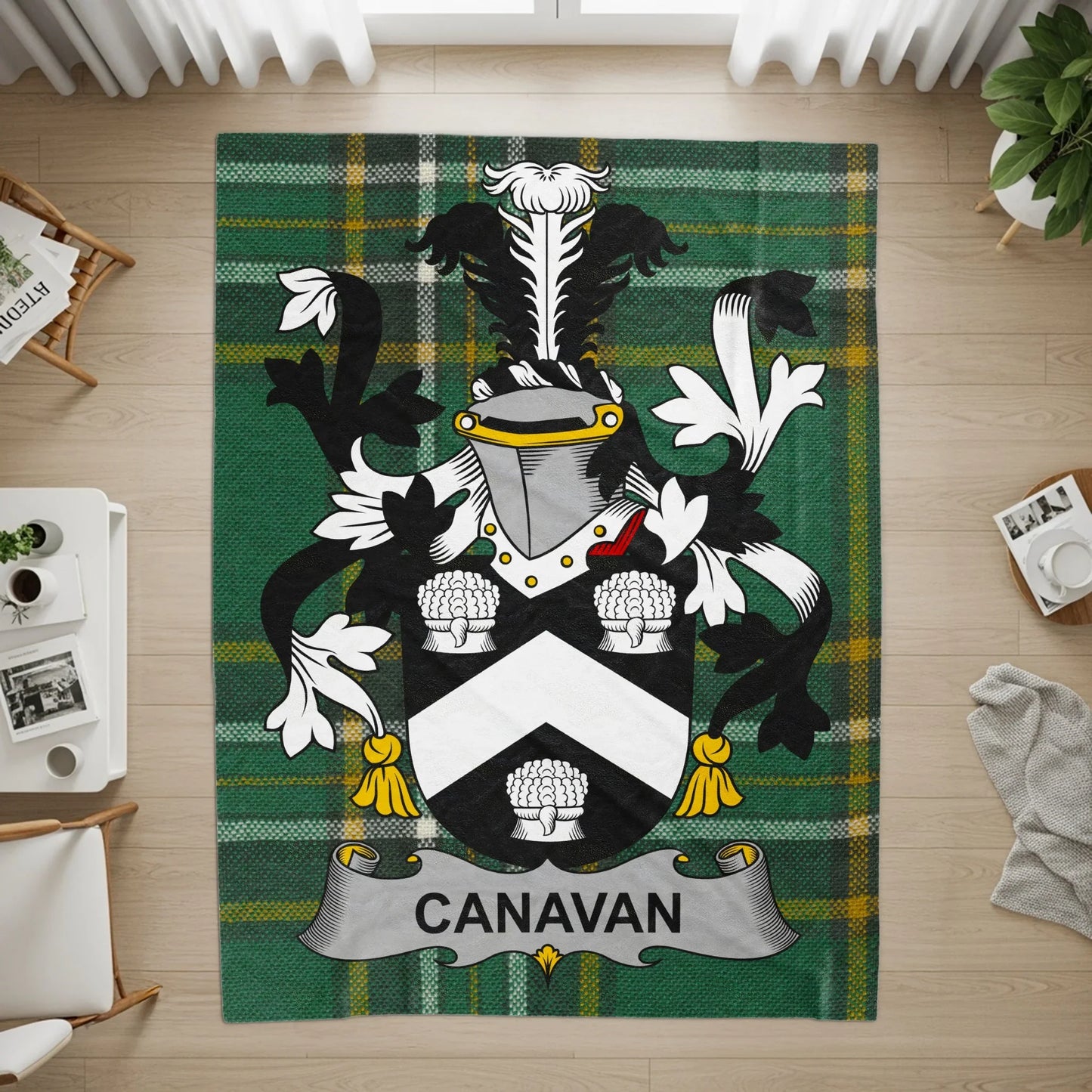 Coat of Arms Shield Design Canavan Family Crest Rug product type