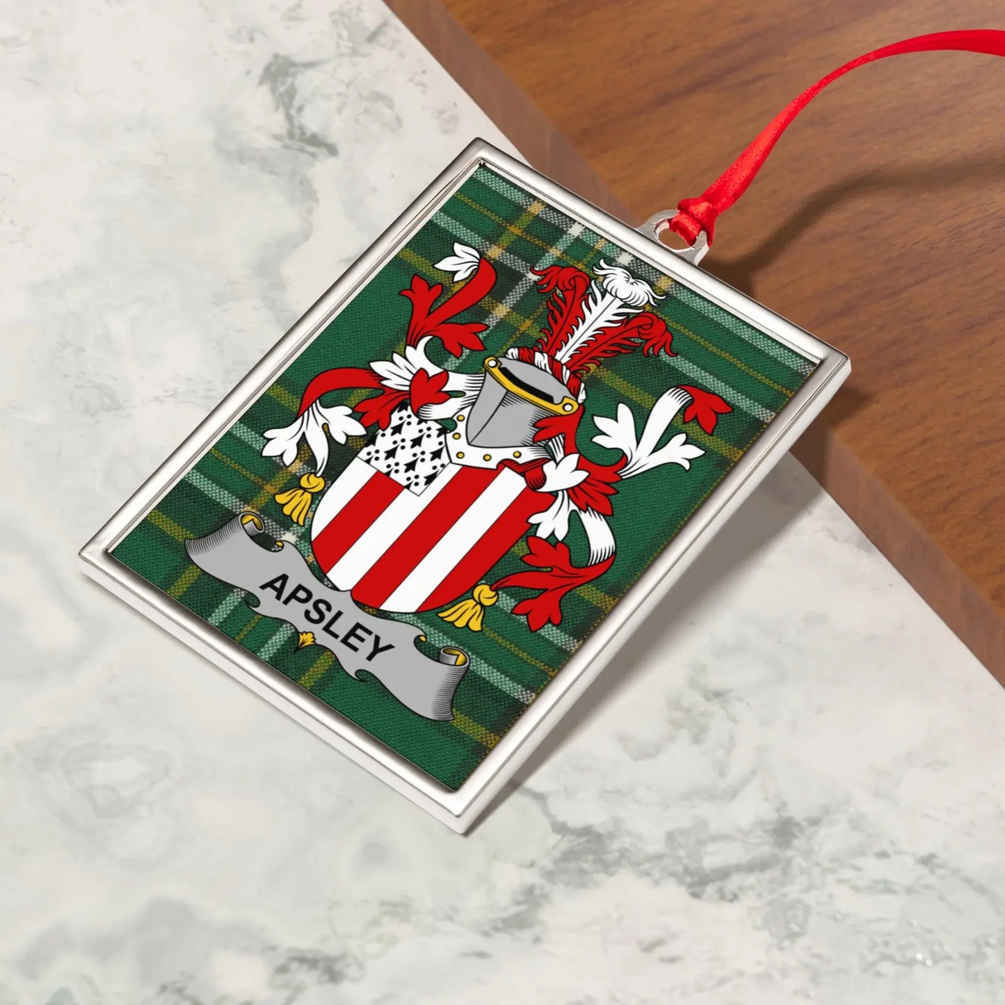 Custom Apsley Family Crest Rectangular Ornament product