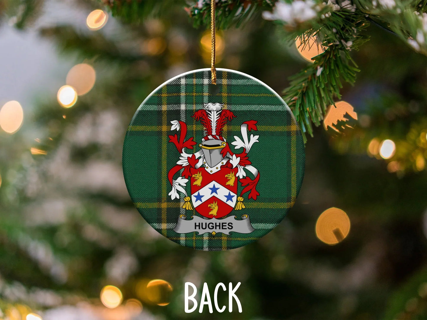 Personalized Family Crest Christmas Ornament product type