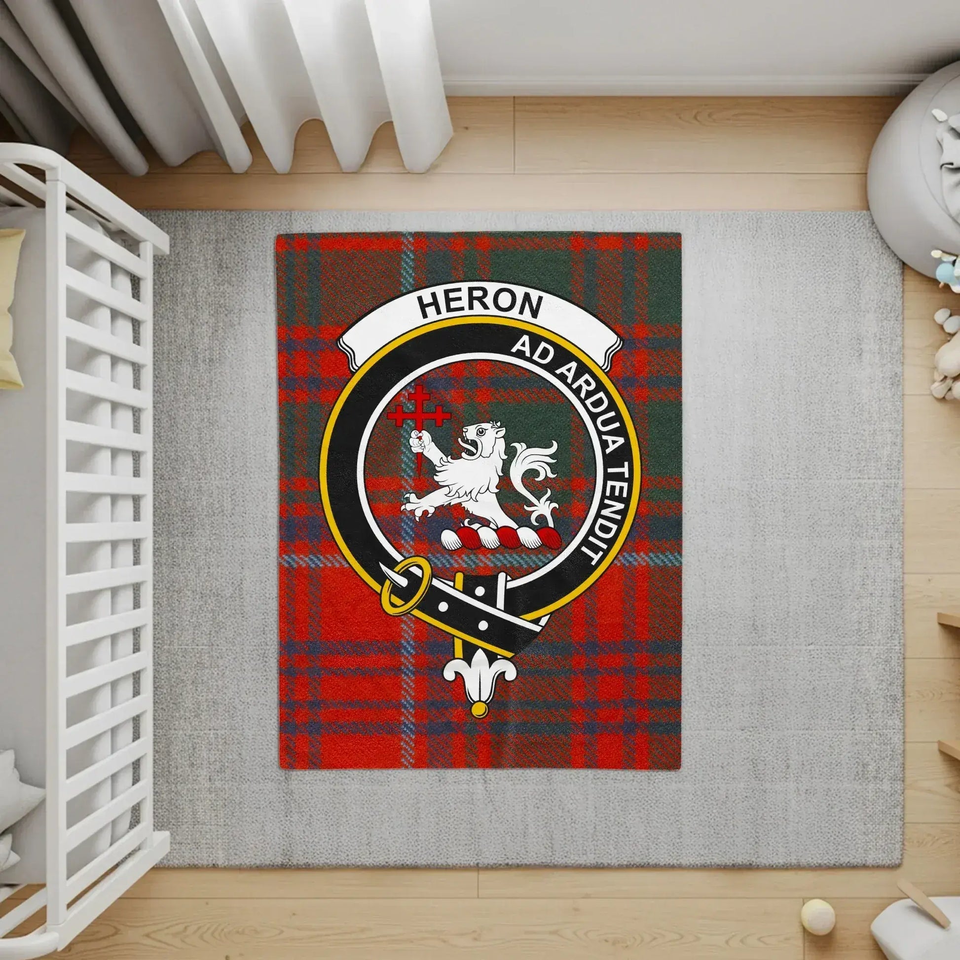 Heron Ad Ardua Tendit Tartan Patterned Floor Mat product