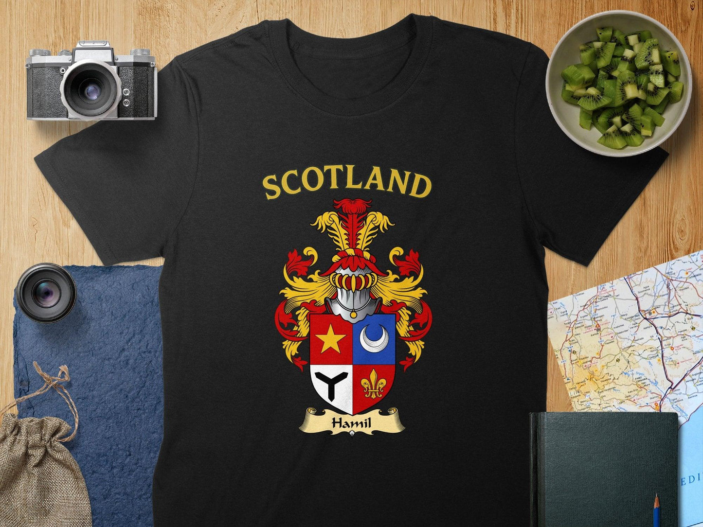 Scotland Heraldic Crest Family Name T-Shirt product type