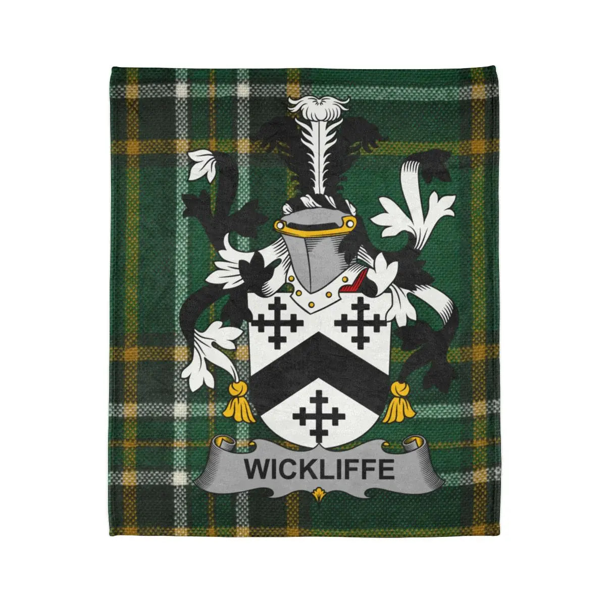 Wickliffe Family Crest Design Tartan Blanket product