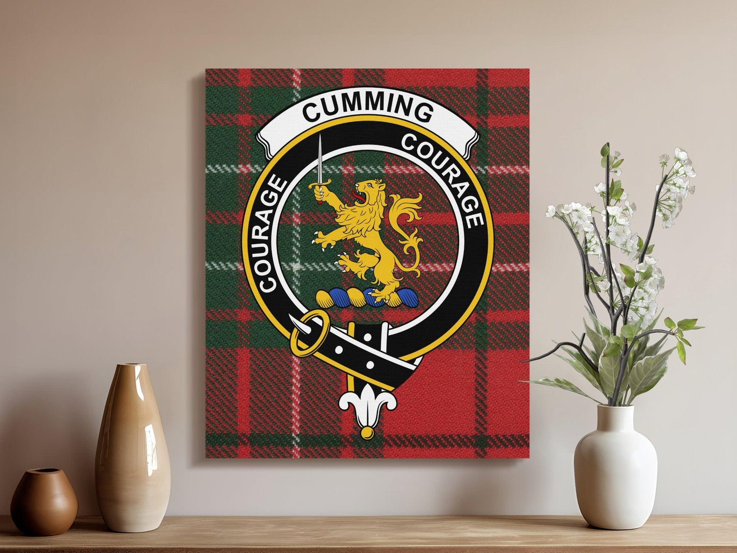 Scottish Clan Cumming Courage Textile Decor product