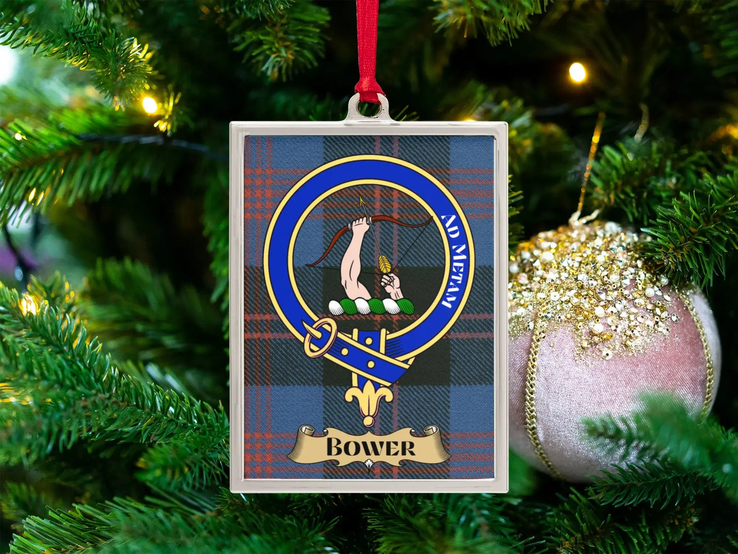 Personalized Family Crest Christmas Ornament product type