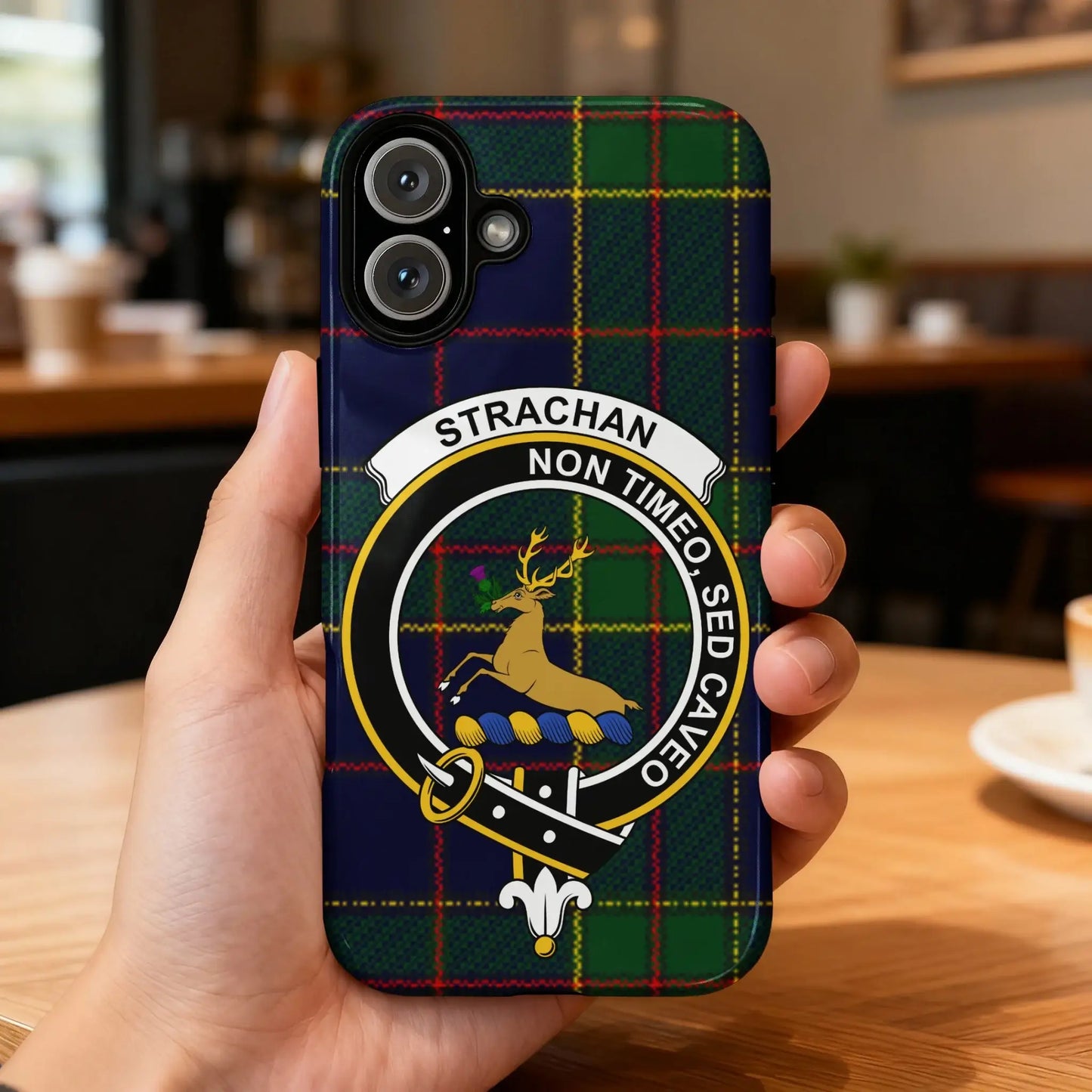 Strachan Clan Crest Tartan Phone Case for iPhone 13