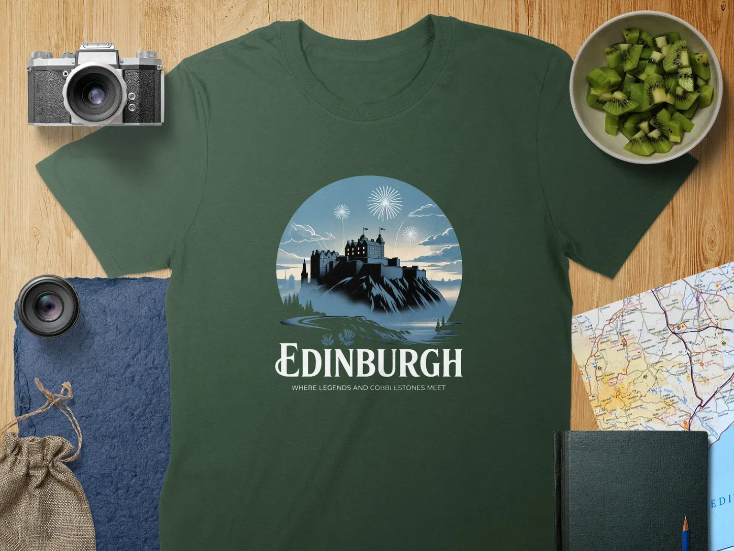 Edinburgh Where Legends Meet T-Shirt product type