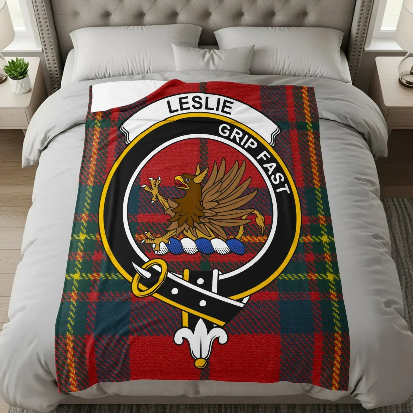 Leslie Grip Fast Griffin Emblem Tartan Blanket product