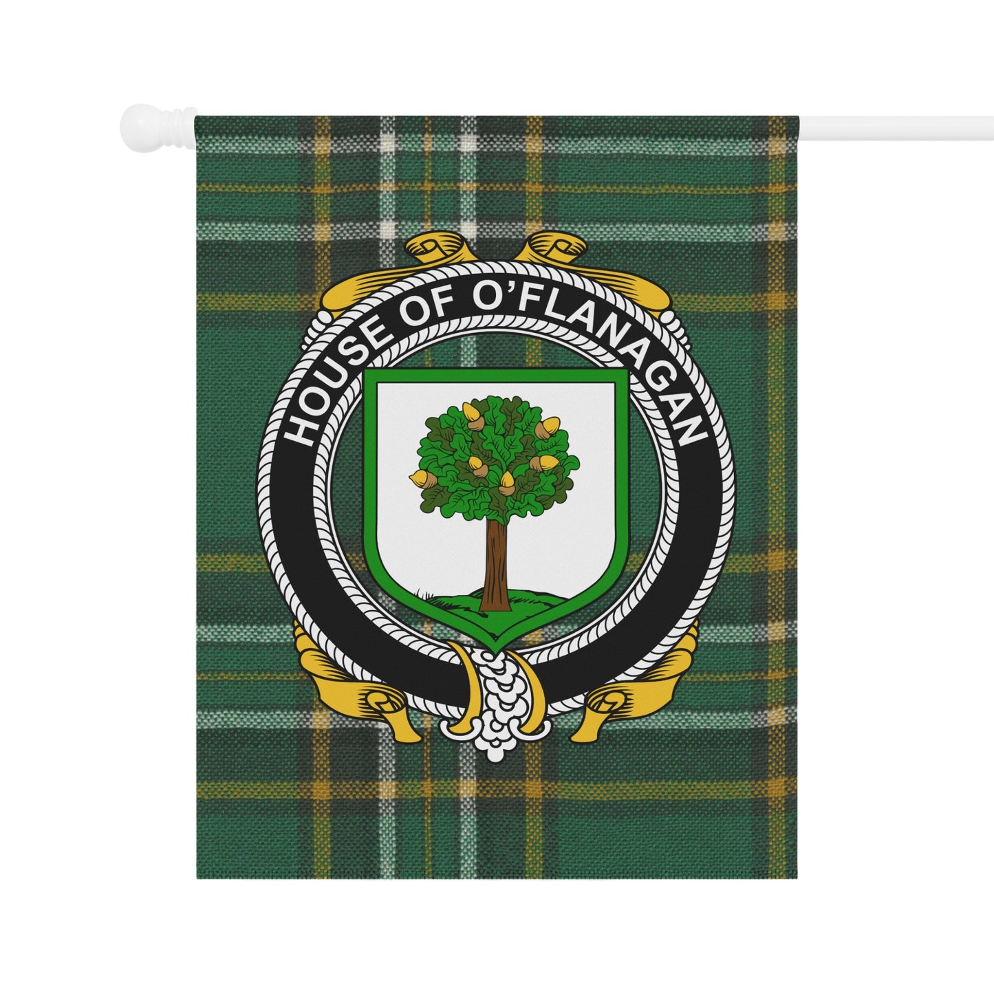 House of O'Flanagan Plaid Crest Banner Decor