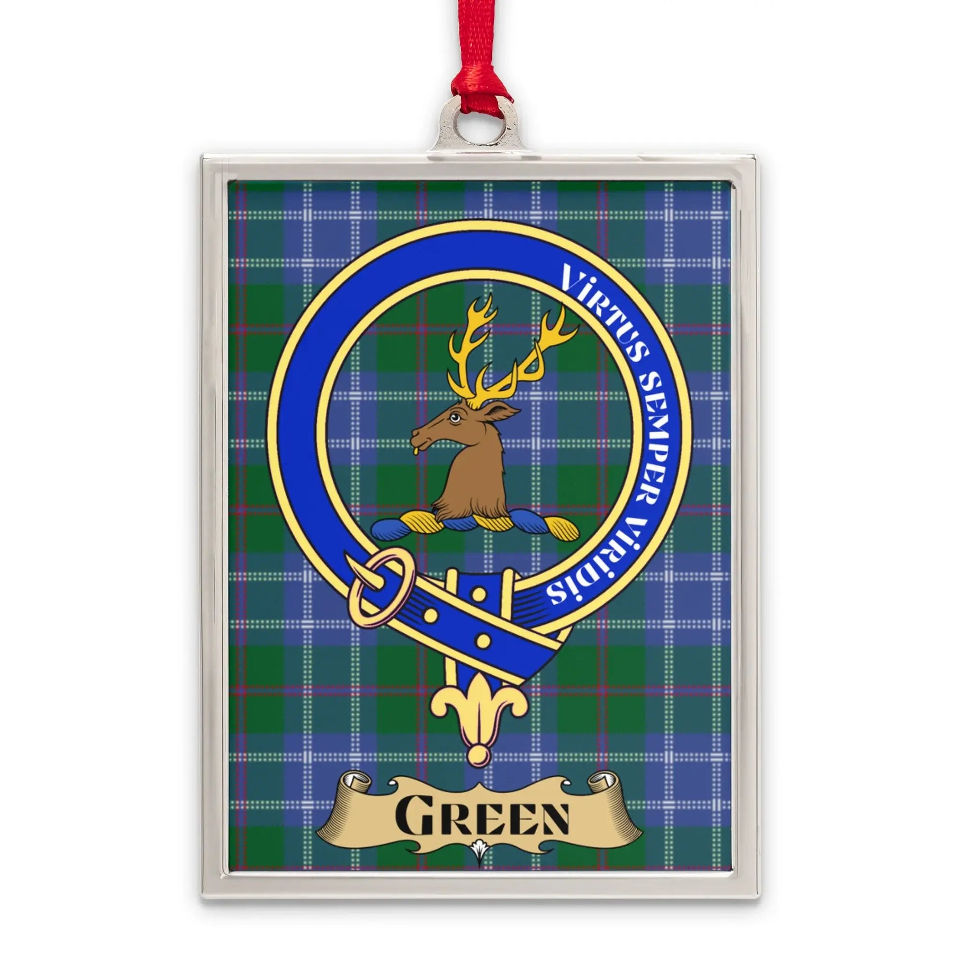 Virtutis Semper Paratus Green Tartan Ornament product