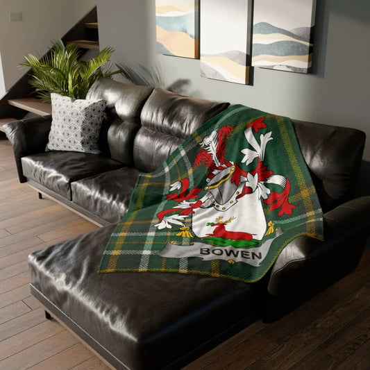 Bowen Family Crest Blanket for Cozy Home Decor Product