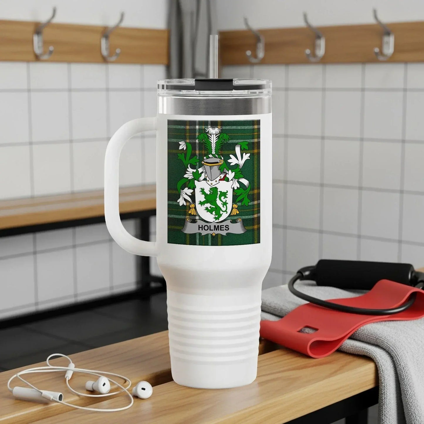 Personalized Holmes Family Crest Travel Mug product