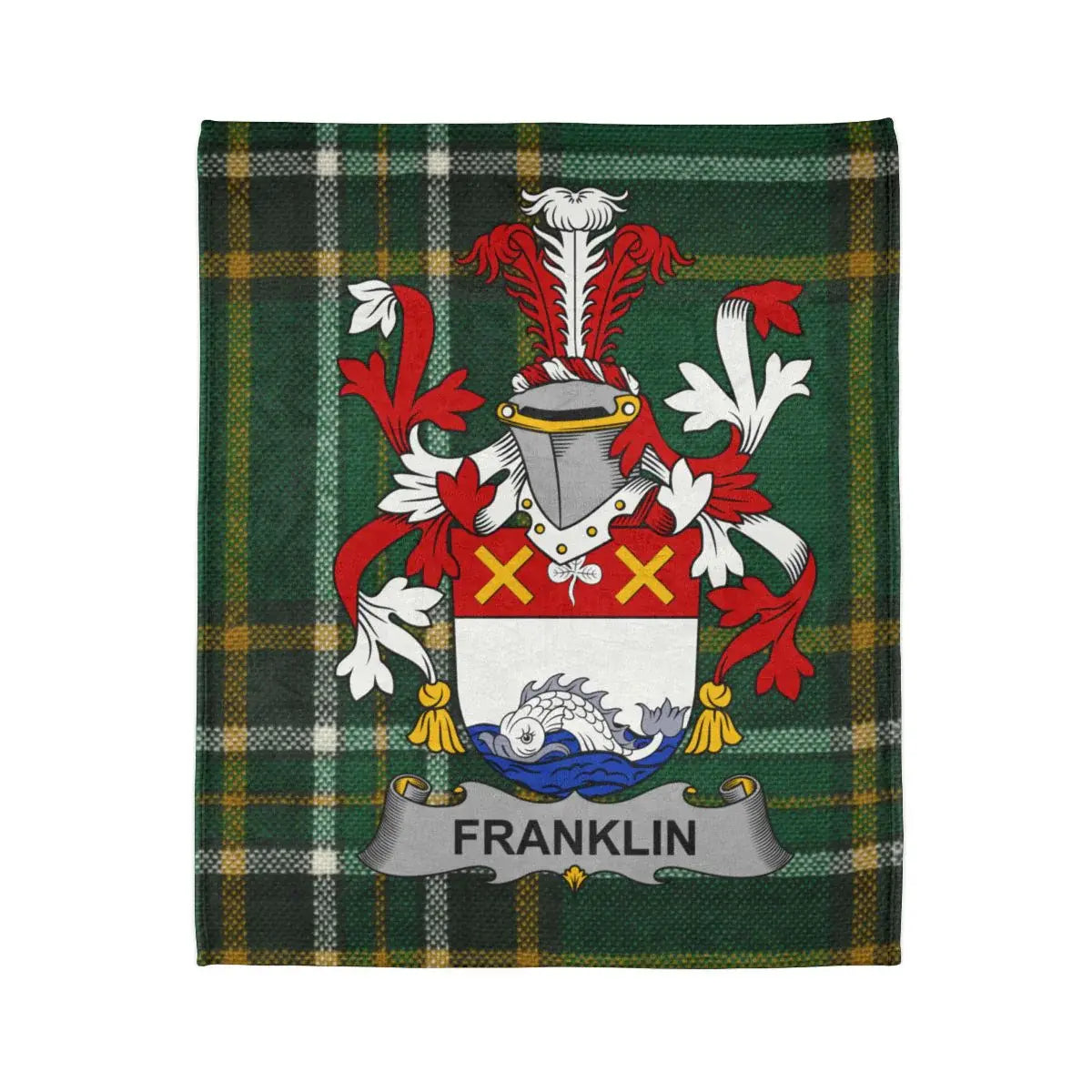 Franklin Family Crest Tartan Design Blanket product