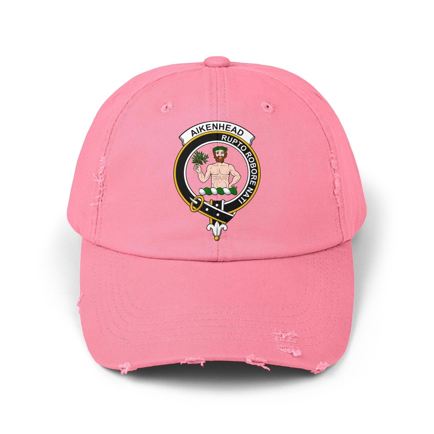 Aikenhead Clan Crest Scottish Distressed Baseball Cap - Celtic Ancestry Gifts