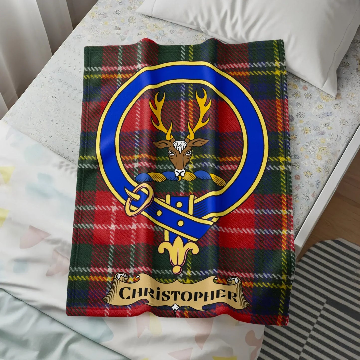Scottish Tartan Personalized Christopher Blanket product