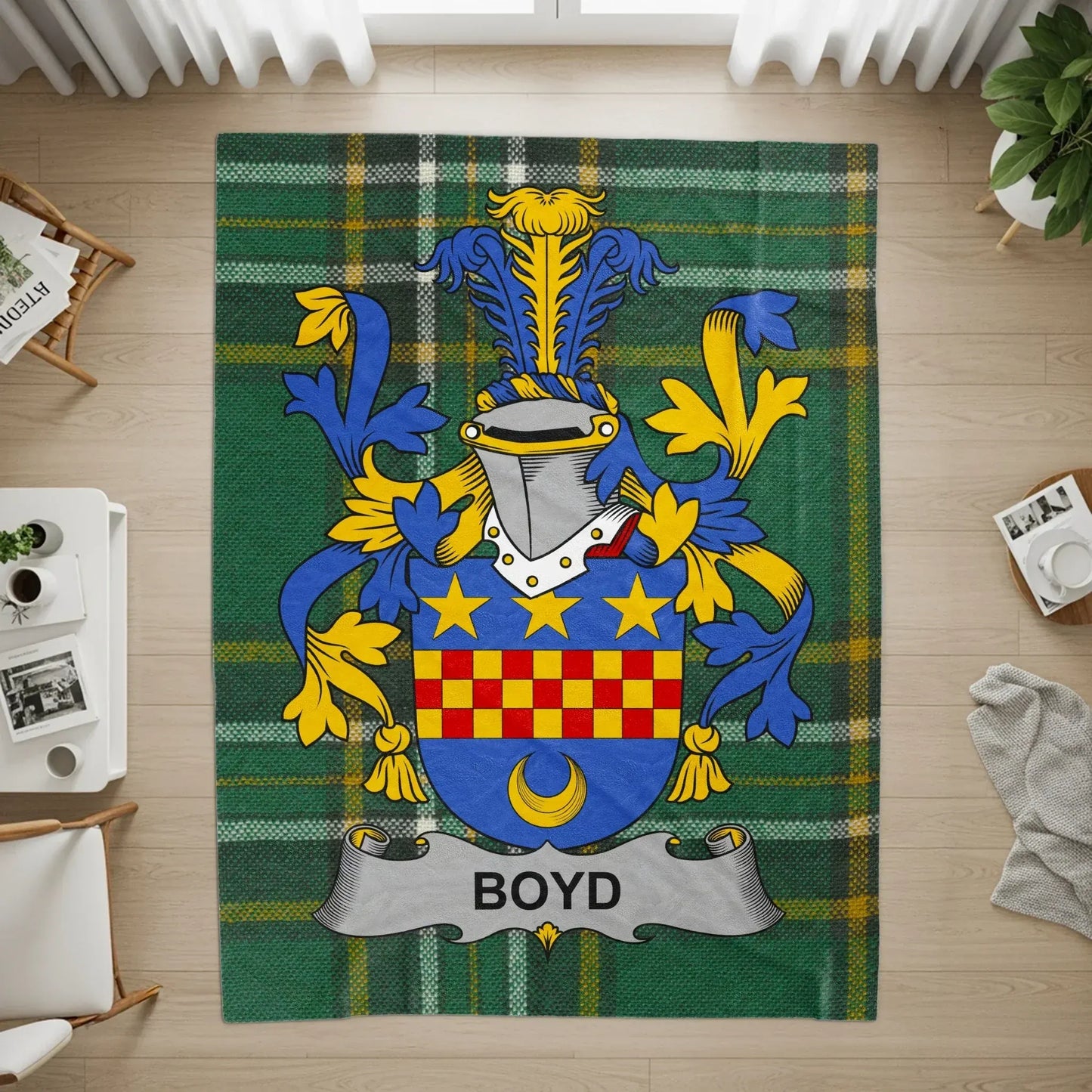 Boyd Tartan Patterned Family Crest Rug product