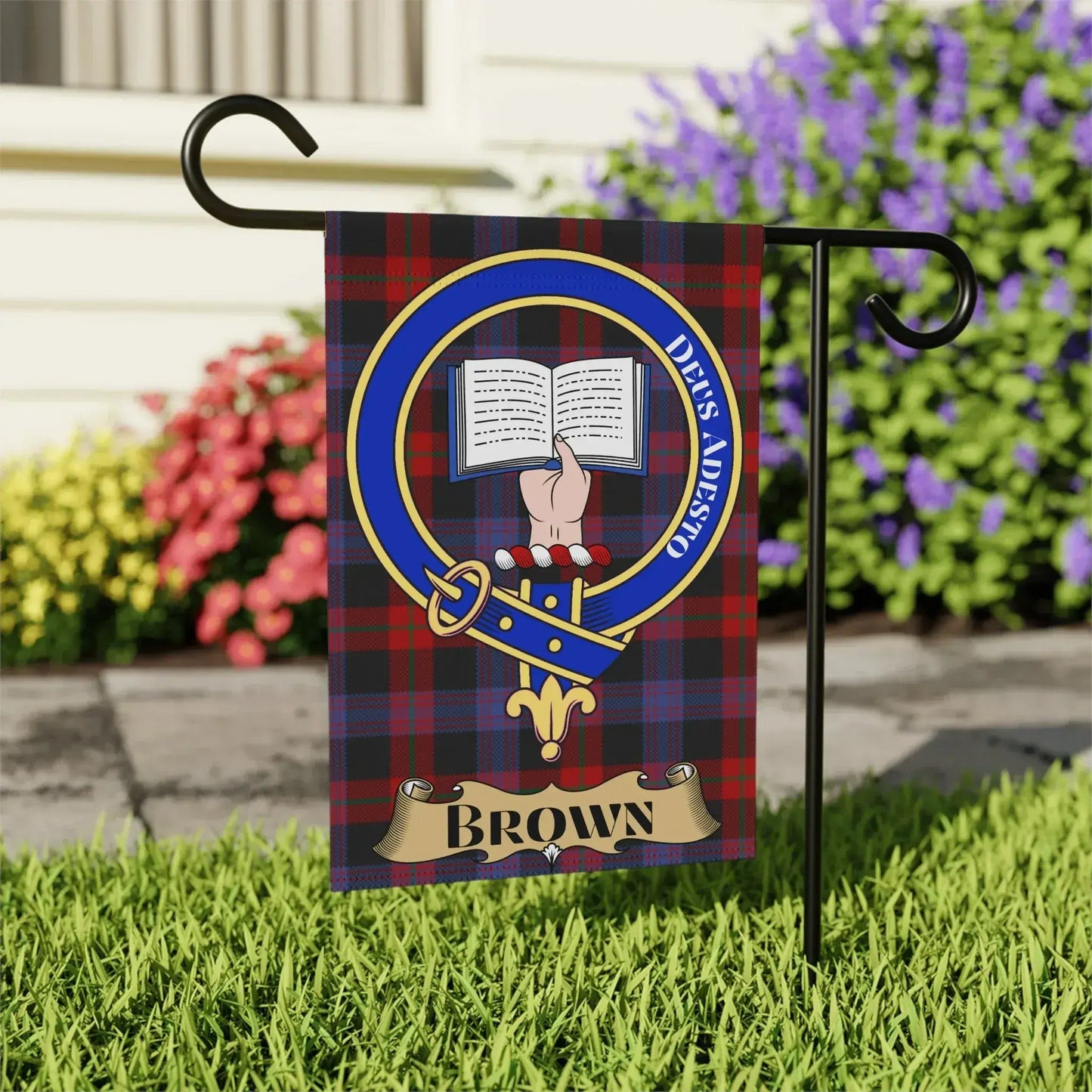 Brown Family Crest Garden Flag Garden product