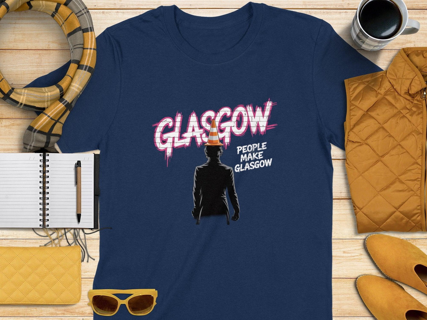 Glasgow People Make Glasgow Silhouette Art T-Shirt - Celtic Ancestry Gifts