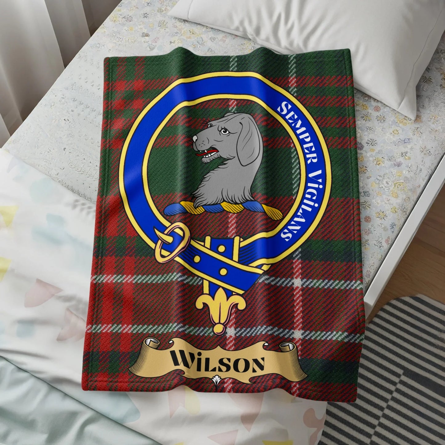 Semper Vigilans Plaid Crest Wilson Blanket product