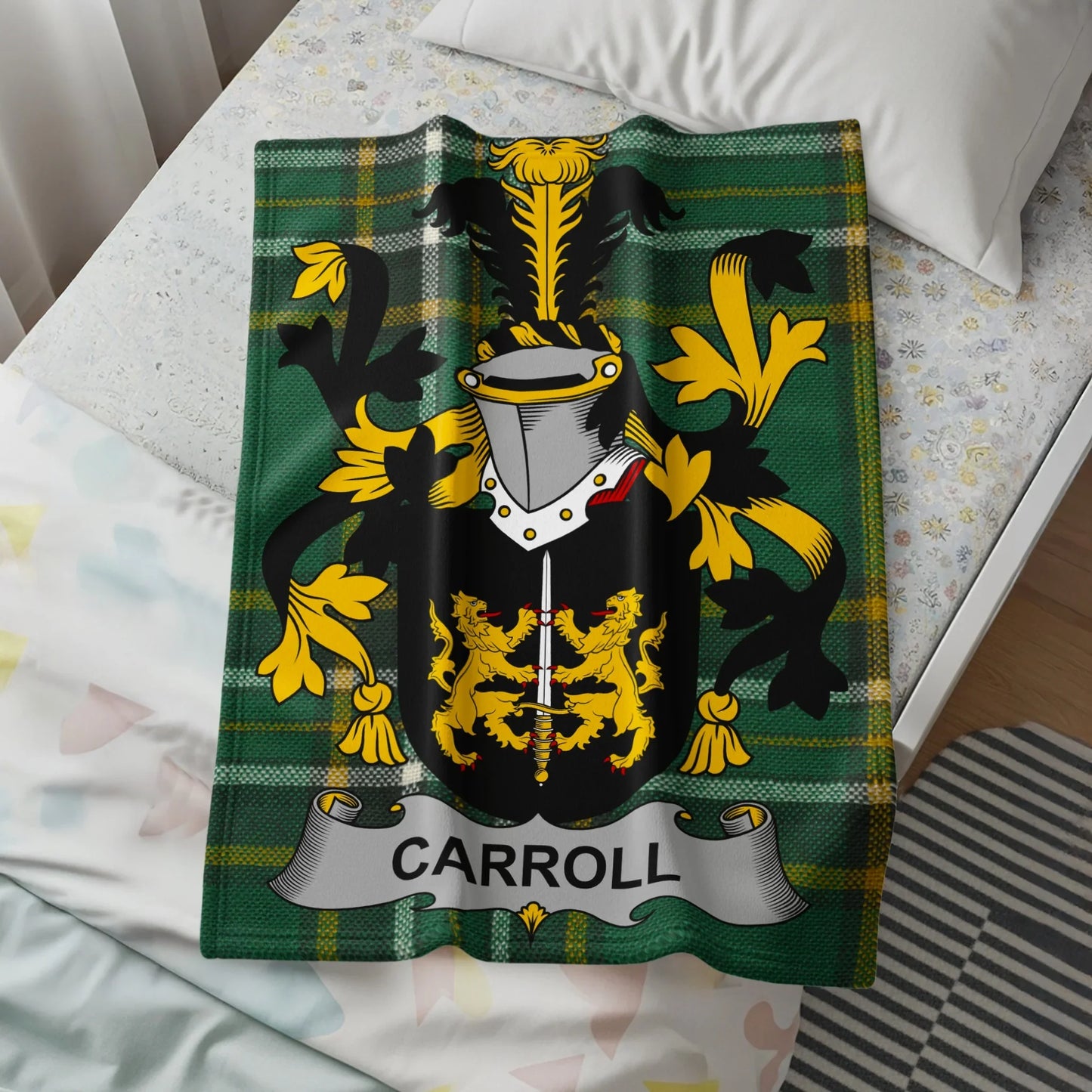 Carroll Family Crest Plaid Blanket unique product