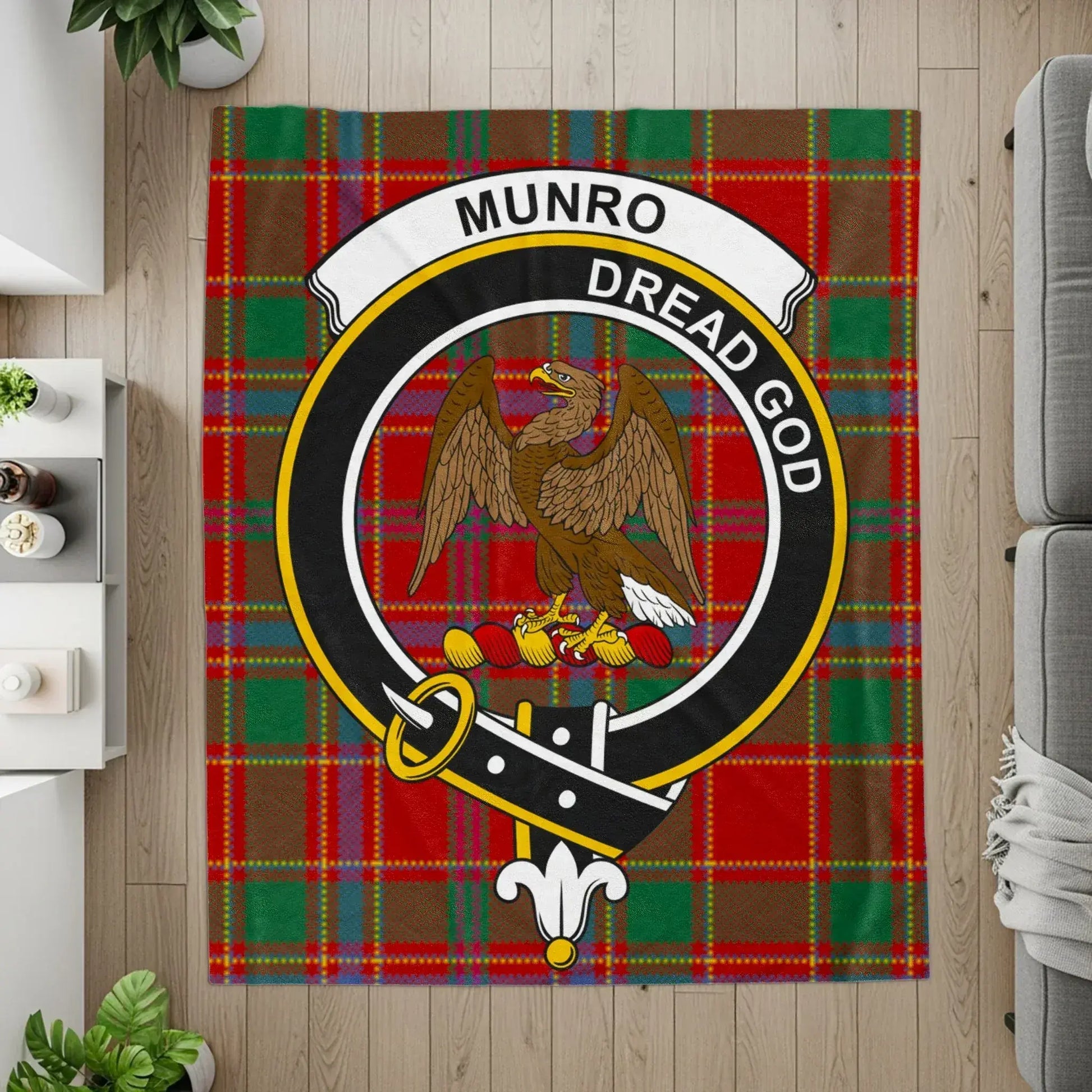 Munro Dread God Tartan Throw Blanket unique product