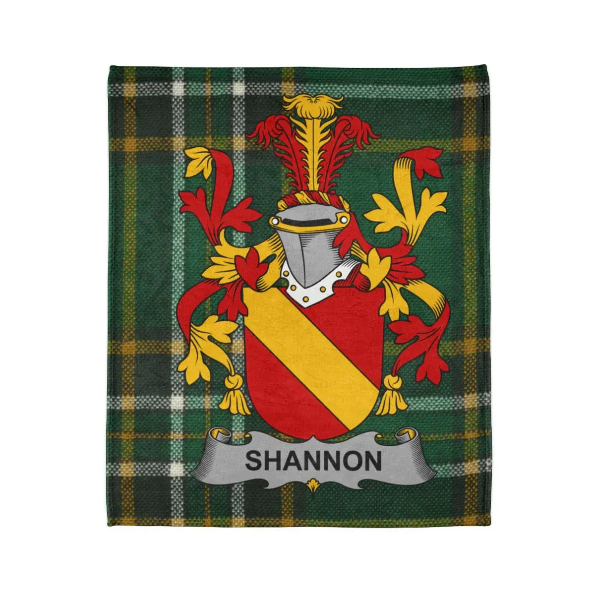 Shannon Family Crest Plaid Design Blanket product type