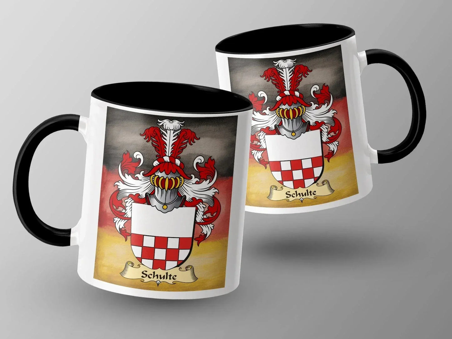 Schulte Family Crest German Flag Design Mug product