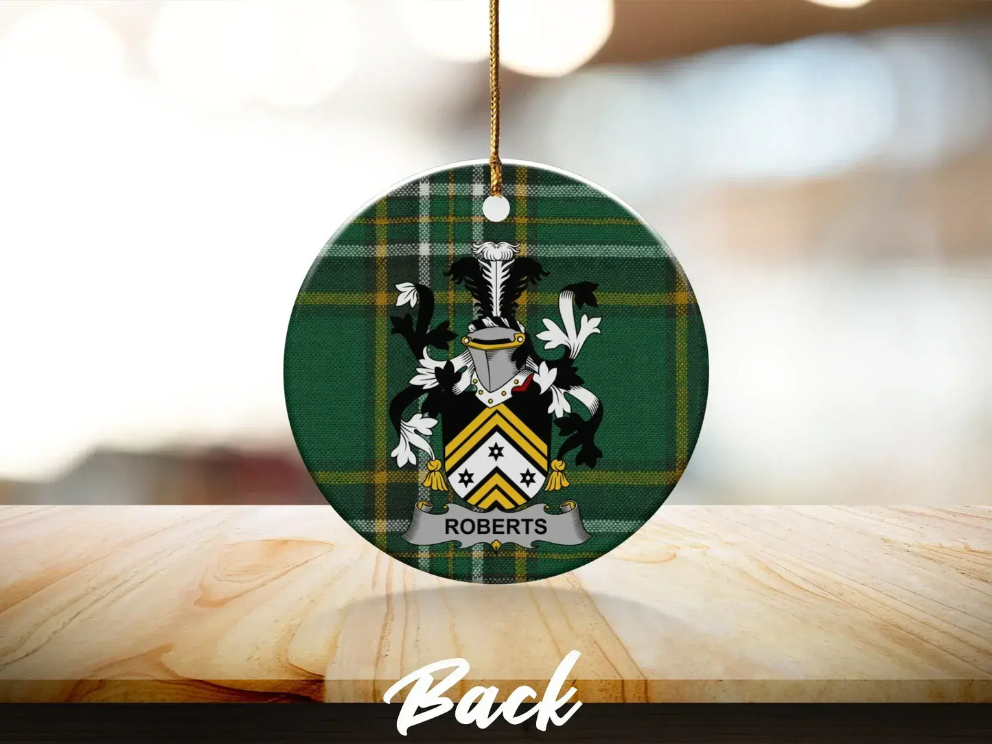 Family Crest Plaid Design Customizable Ornament product