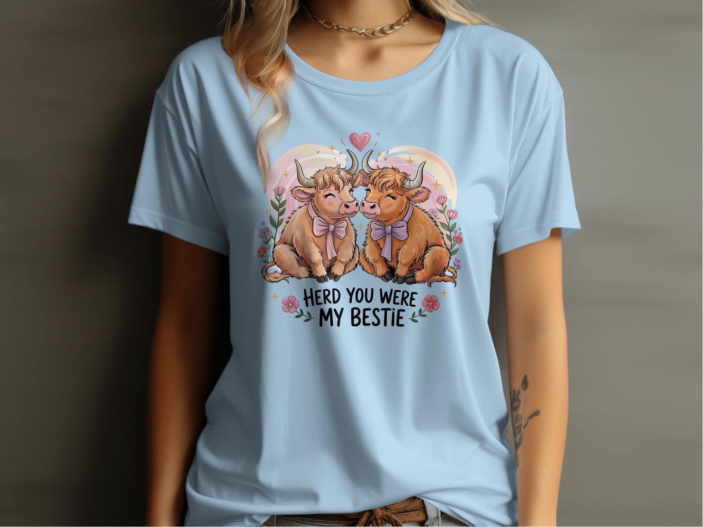 Adorable Cows Herd You Were My Bestie Graphic product