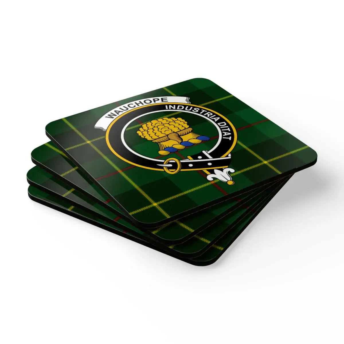 Clan Badge Tartan Wauchope Classic Coaster Set product