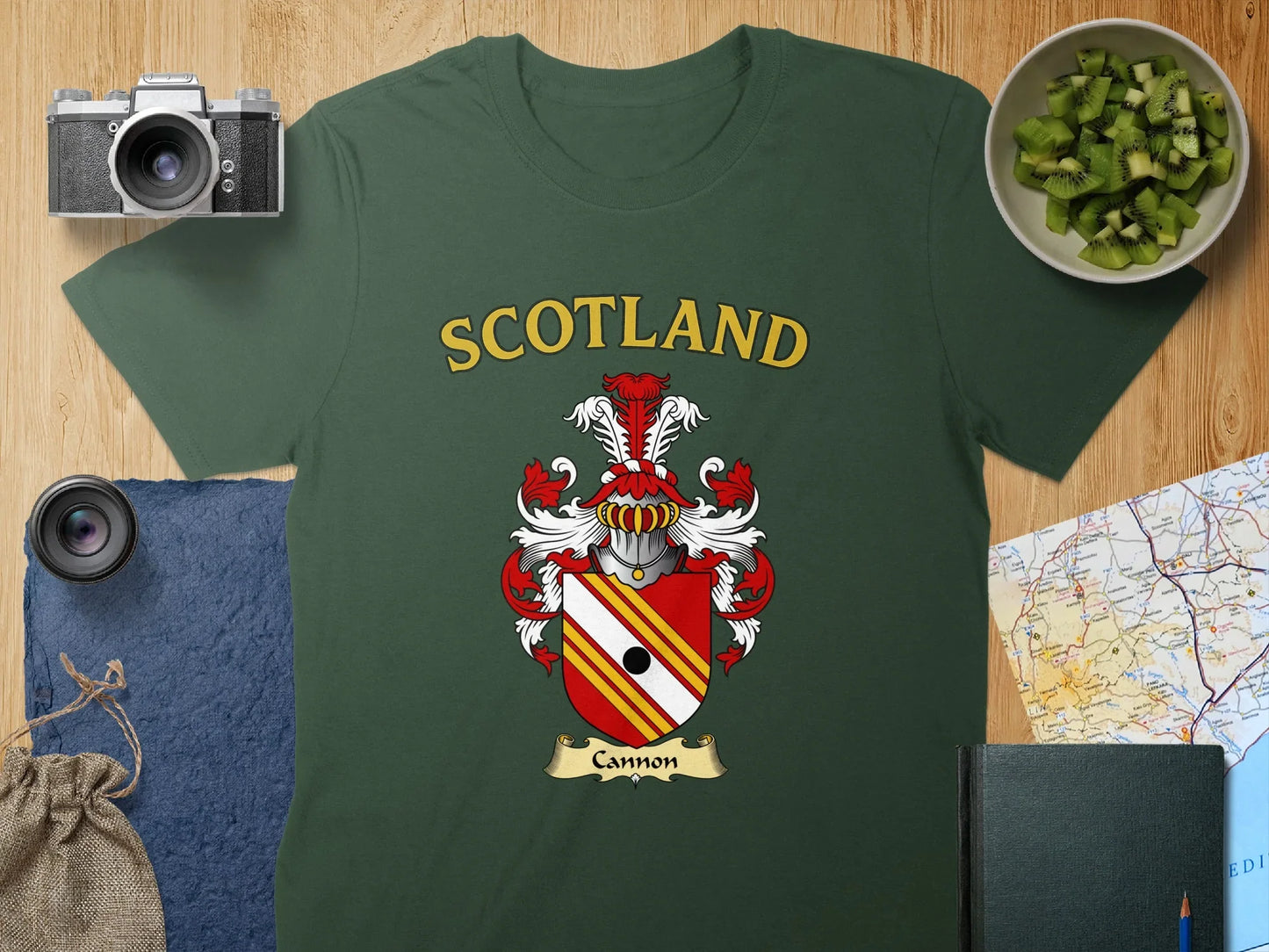 Scotland Cannon Coat of Arms T-Shirt Unique Scottish product
