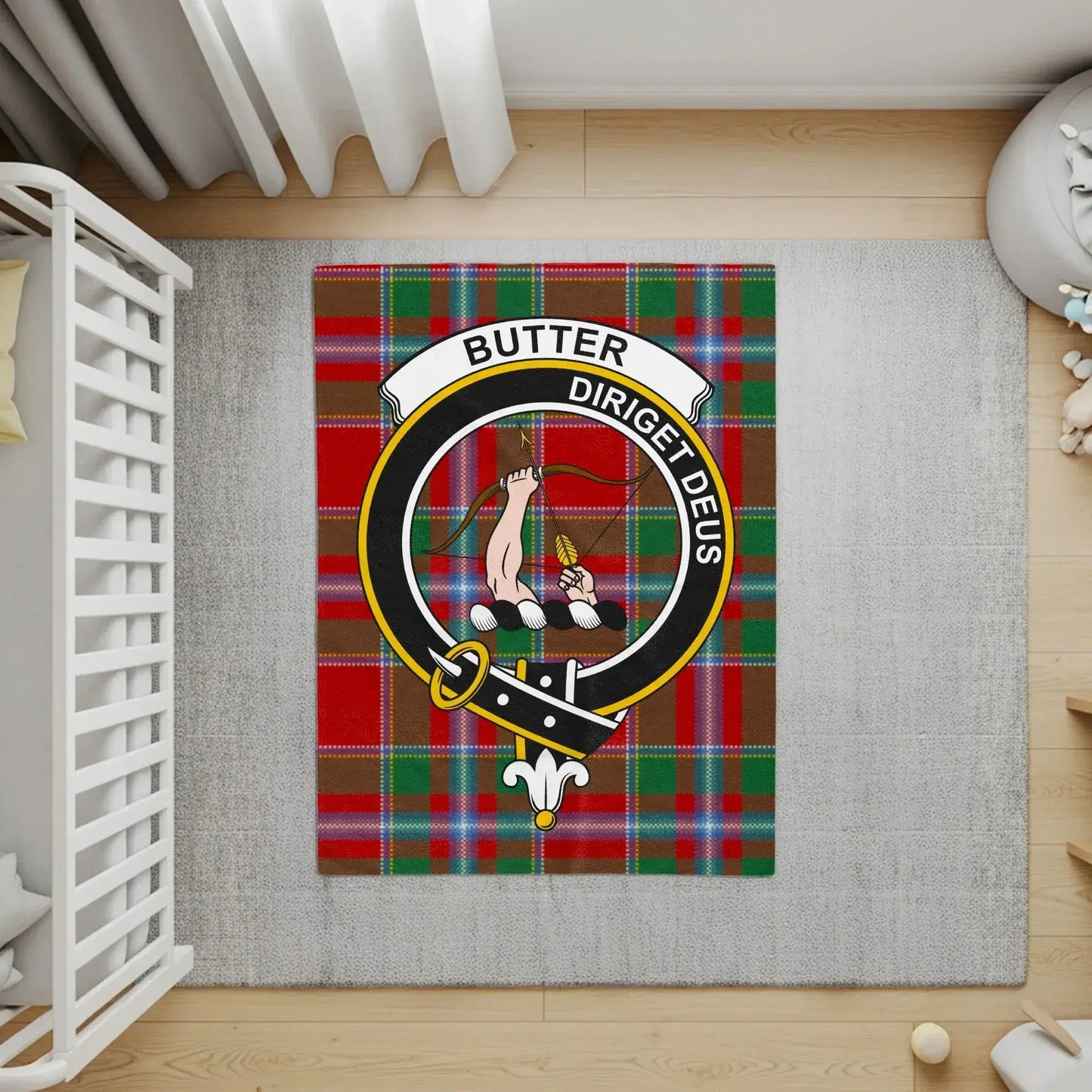 Highland Clan Crest Tartan Family Crest area rug product
