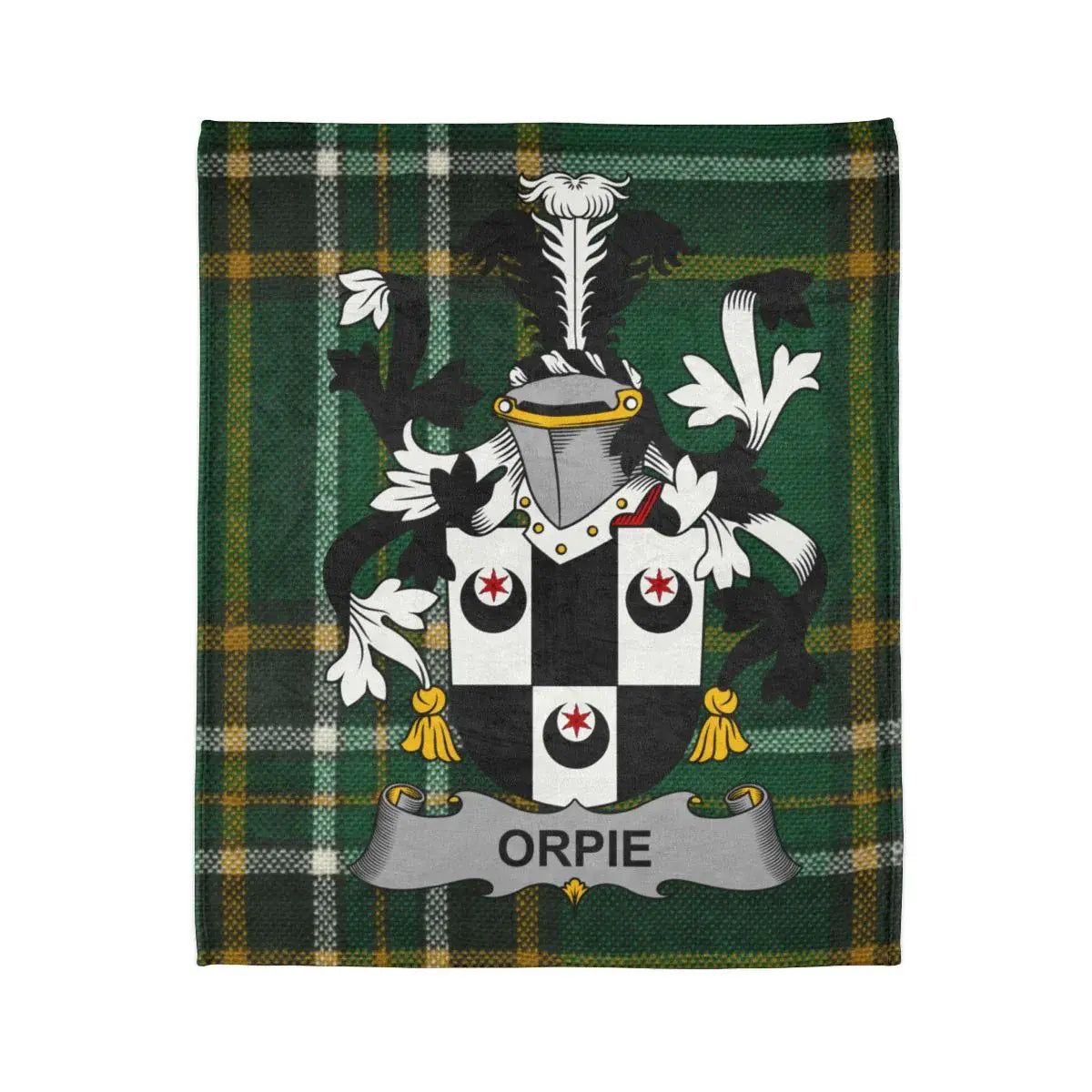 Orpie Green and Black Family Crest Blanket product