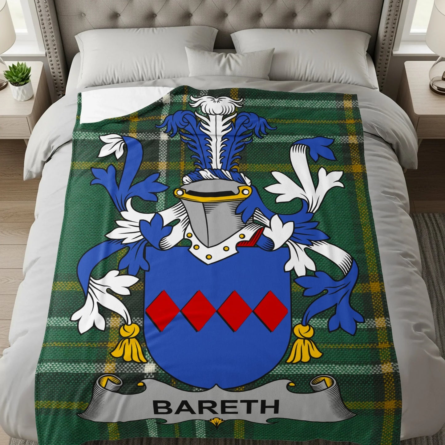 Heraldic Family Crest Blanket Warmth Cozy Bedding product