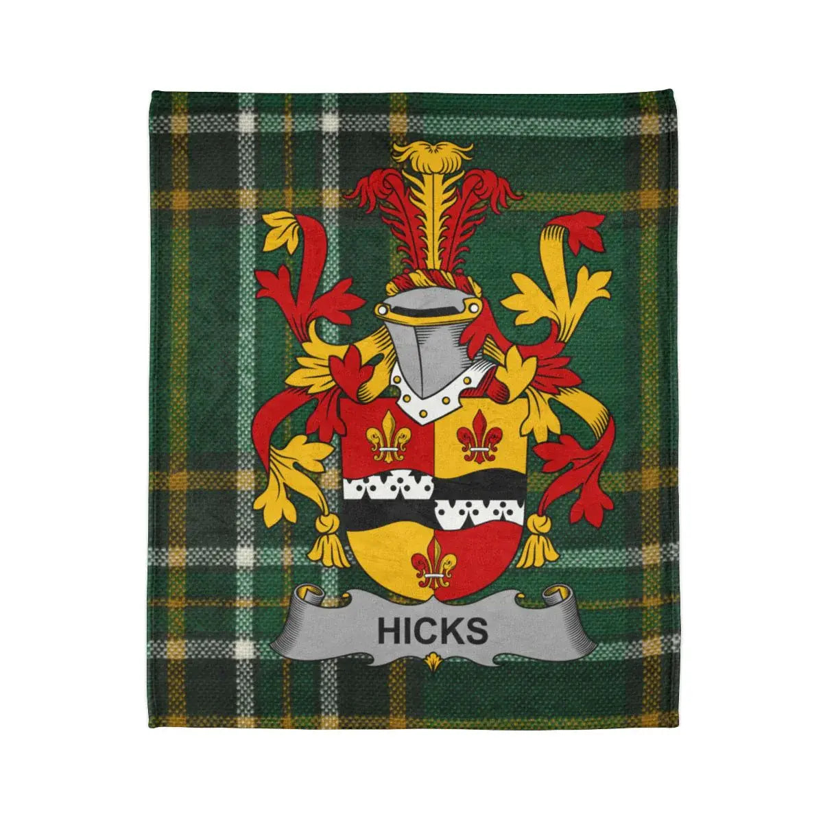 Family Crest Hicks Printed Green Tartan Blanket product