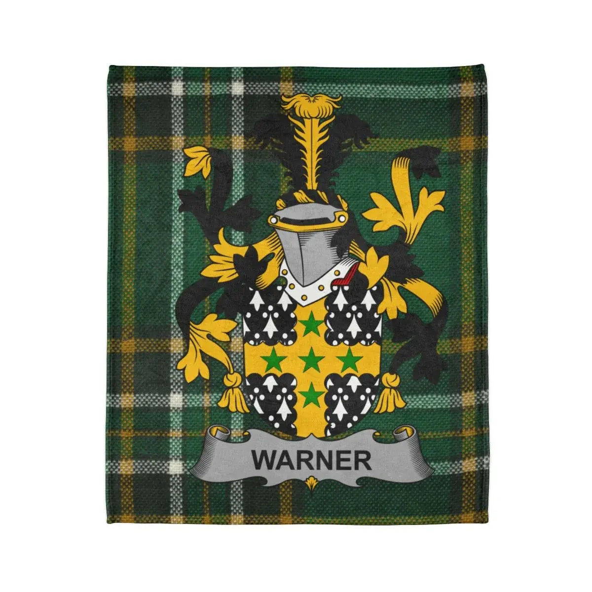 Customizable Warner Family Crest Tartan Print product