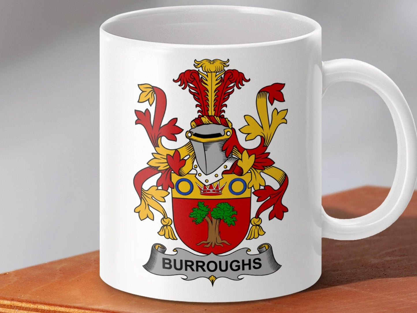 Burroughs Surname Irish Family Crest Pride Graphic Mug - Celtic Ancestry Gifts