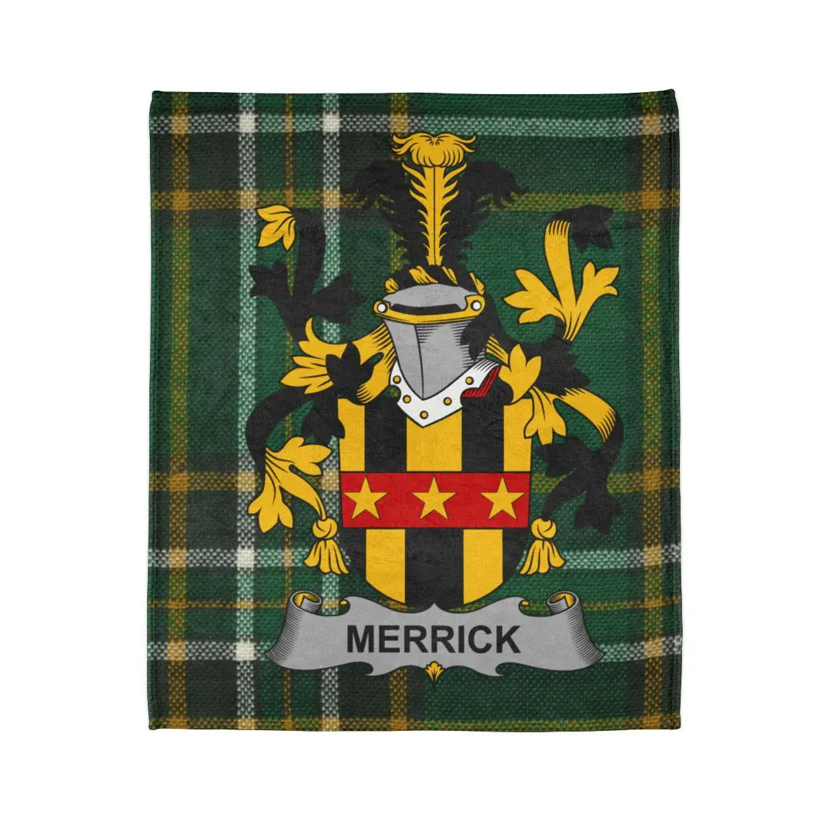 Merrick Family Crest Plaid Pattern Blanket product