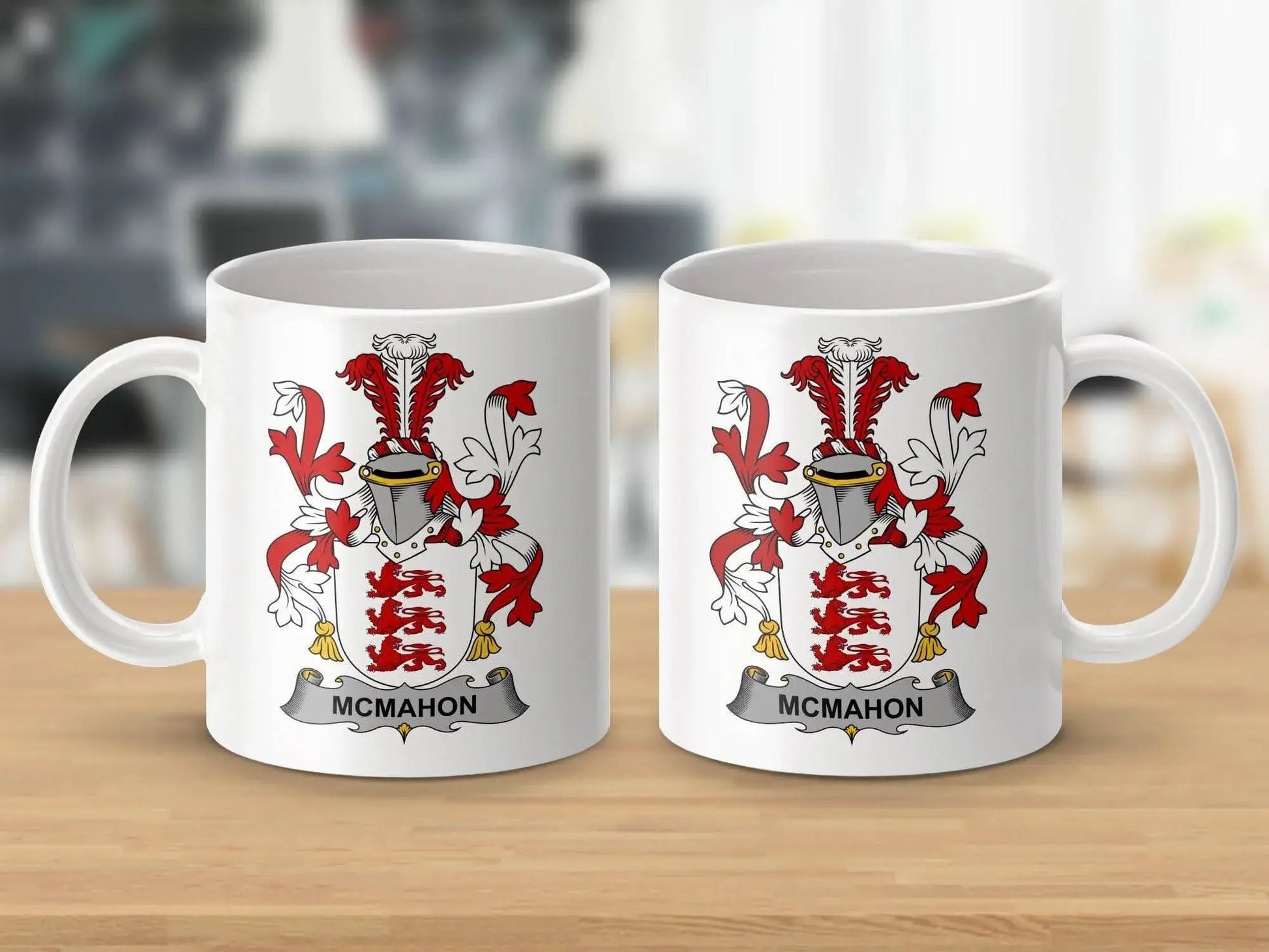 McMahon Surname Irish Family Coat of Arms Mug - Celtic Ancestry Gifts