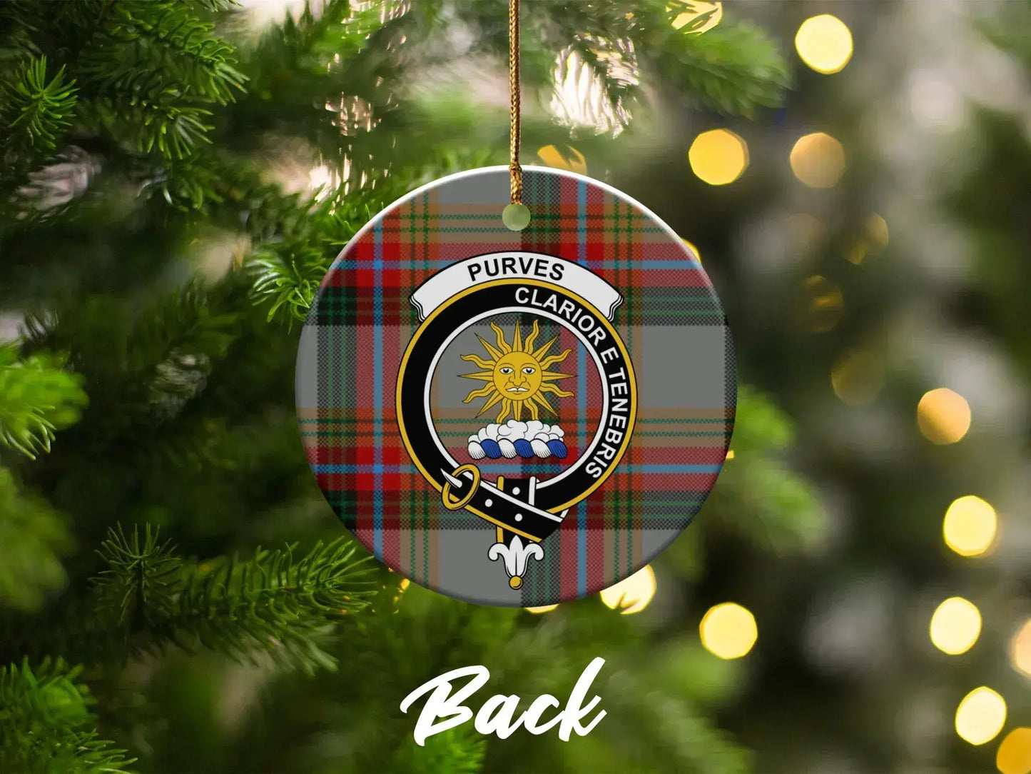 Clan Crest Tartan Christmas Tree Ornament product