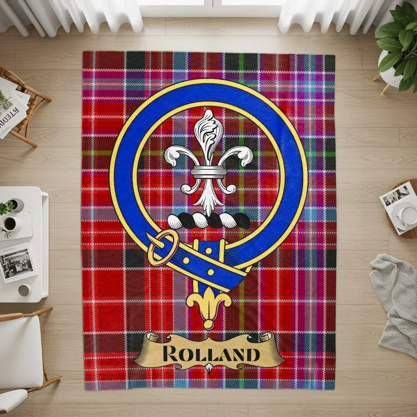Scottish Heritage Rolland Tartan Emblem Rug product