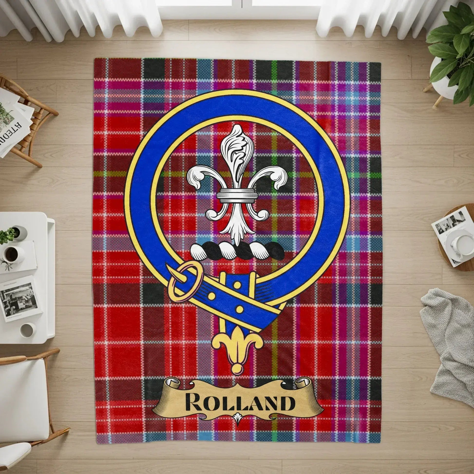 Scottish Heritage Rolland Tartan Emblem Rug product