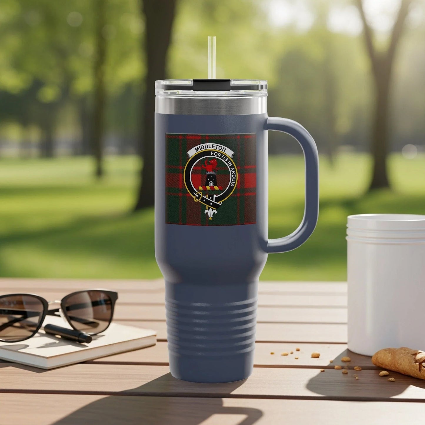 Highland Clan Crest Travel Mug for Hot and Cold Drinks product