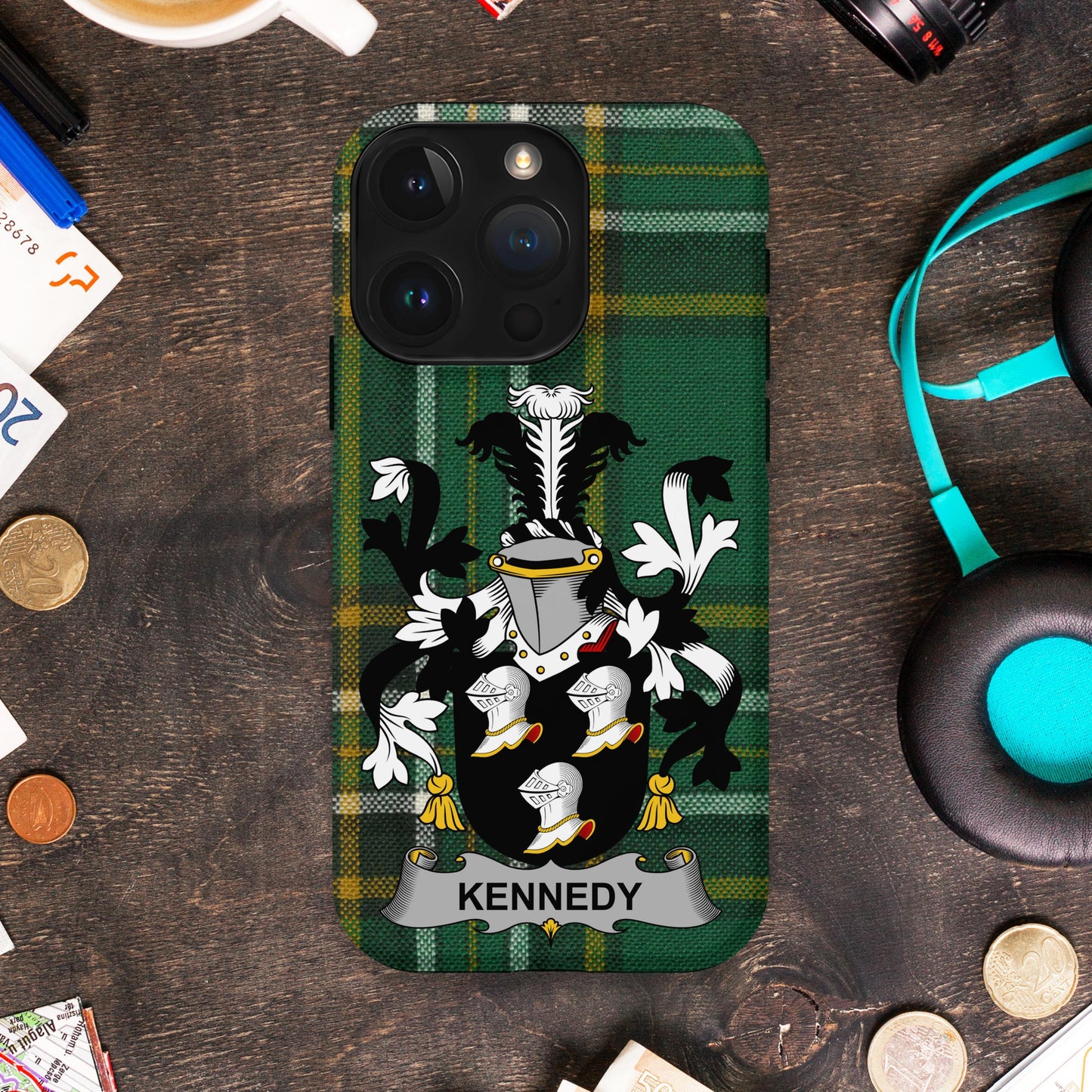 Kennedy surname Irish Family Crest Cell Phone Cover - Celtic Ancestry Gifts
