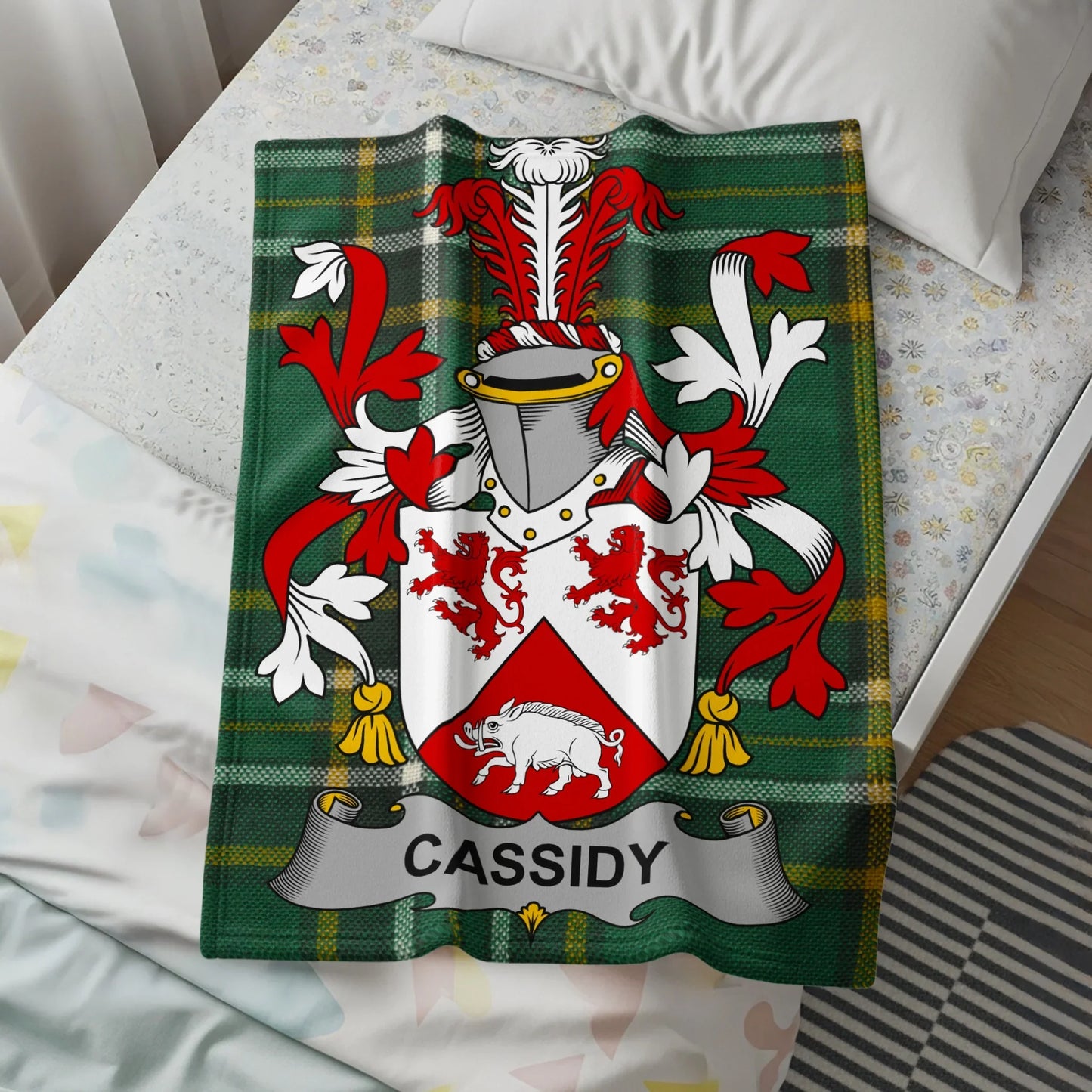 Cassidy Family Crest Tartan Blanket product