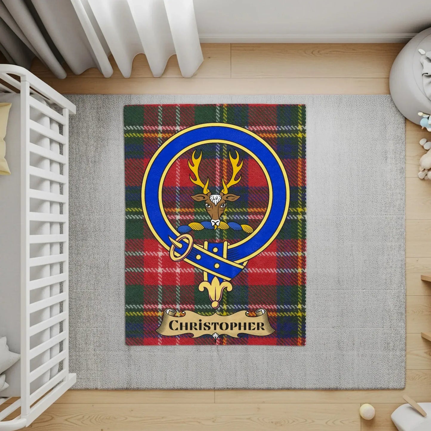 Colorful Patterned Custom Name Printed Rug product