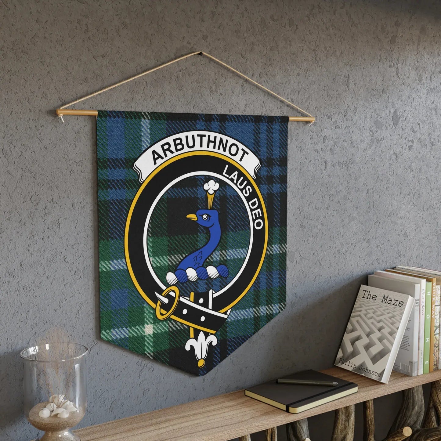 Arbuthnot Clan Crest Tartan Hanging Banner product
