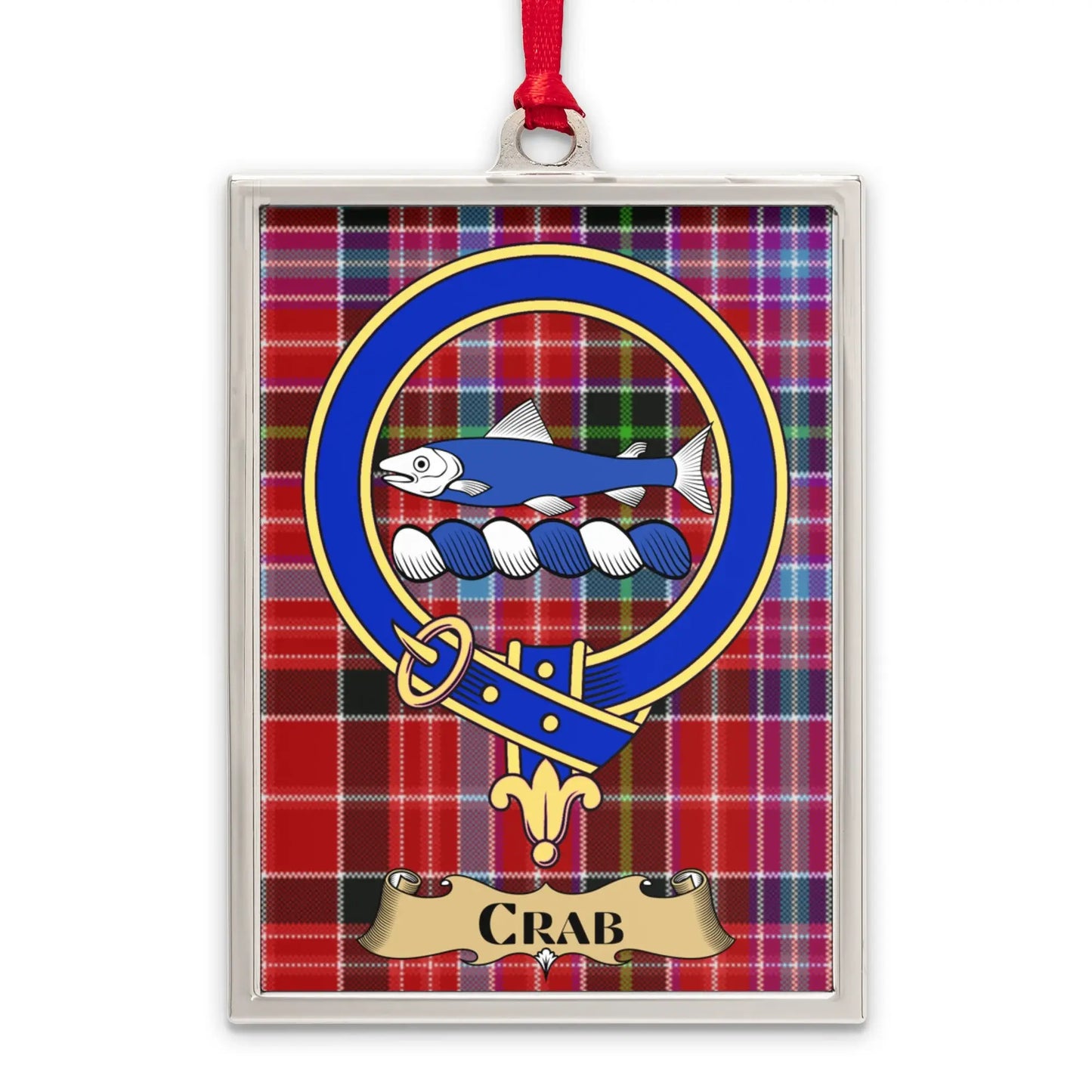 Scottish Tartan Crab Badge Name Tag product