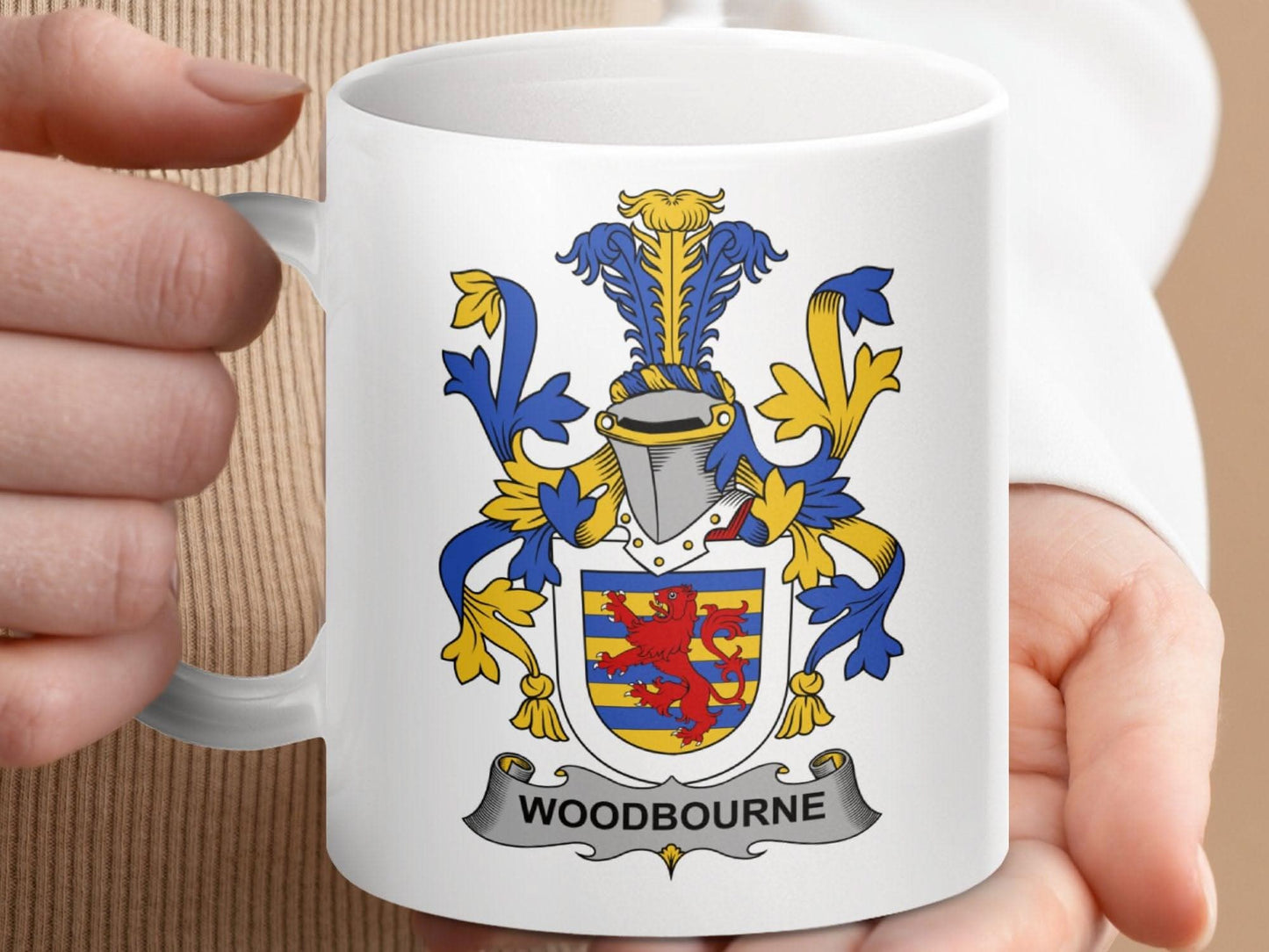 Woodbourne Family Crest Decorative Mug - Celtic Ancestry Gifts
