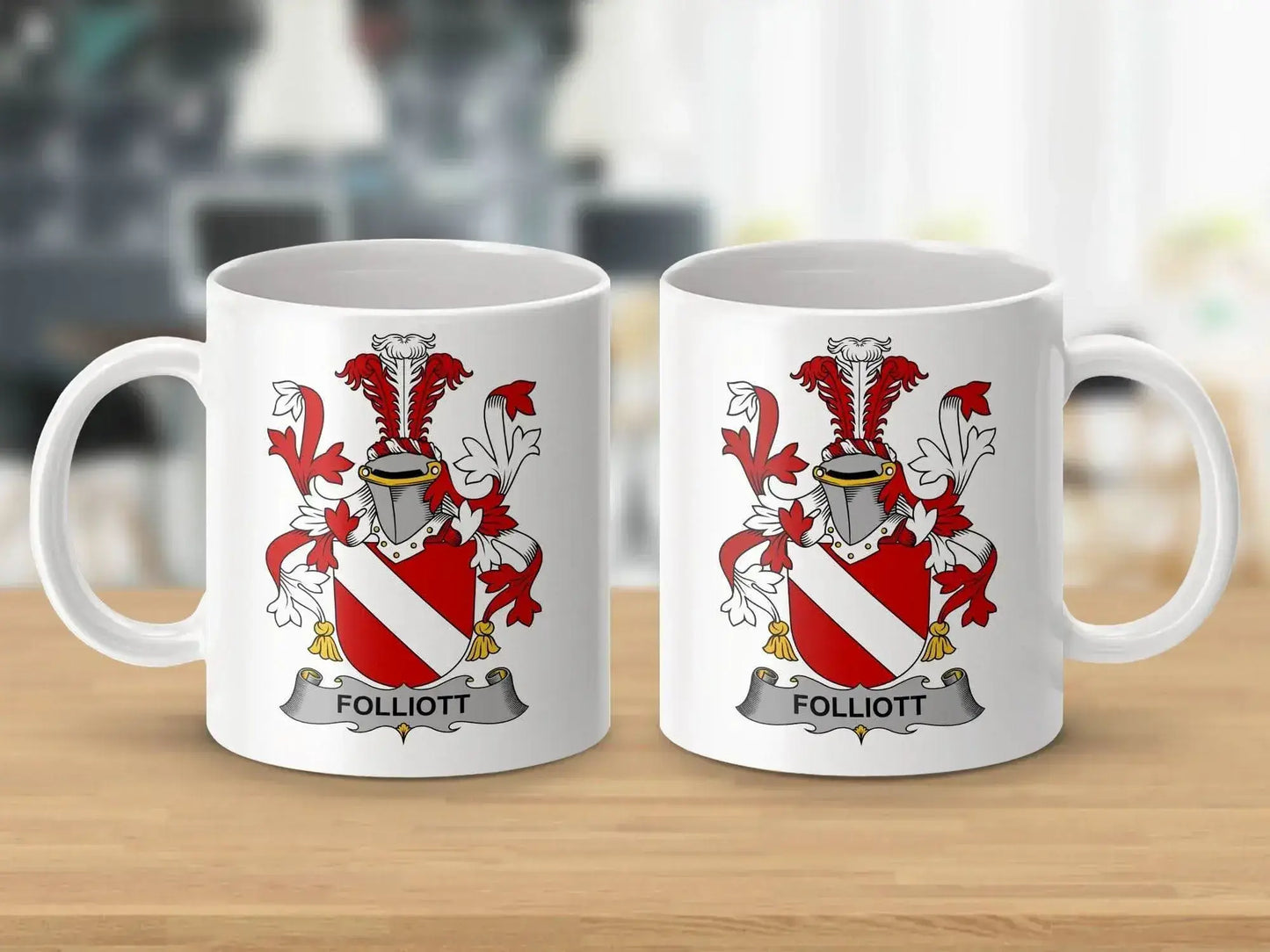 Folliott Surname Irish Family Crest Mug - Celtic Ancestry Gifts