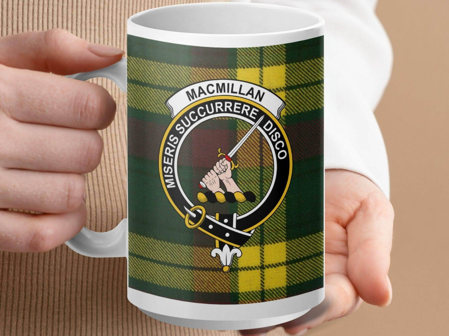 Macmillan Tartan Clan Emblem Coffee Mug product type